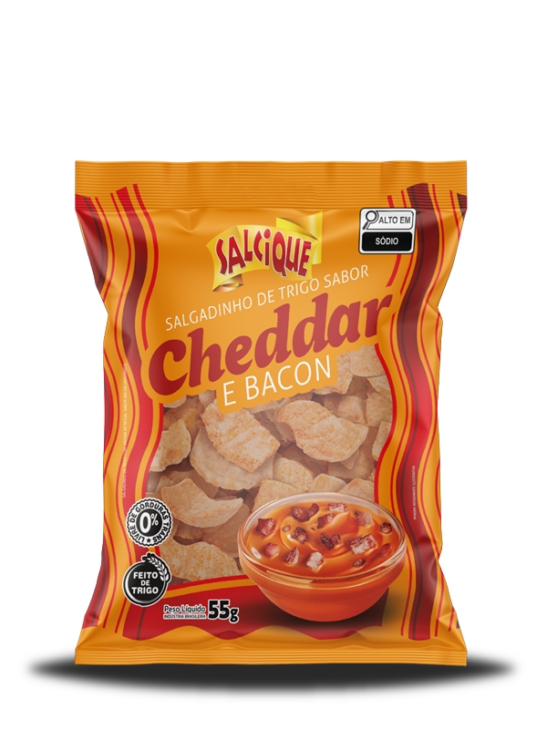 Salgadinho Trigo 55g Cheddar e Bacon